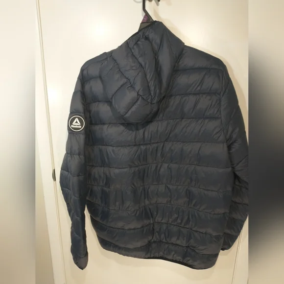 Reebok Men's and Big Men's Packable Puffer Jacket, Sizes 2XL , Charcoal Color.